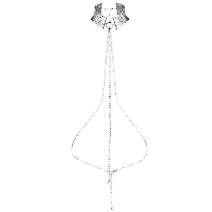 BIJOUX - DÉSIR MÉTALLIQUE SILVER METALLIC NECKLACE - Amore24