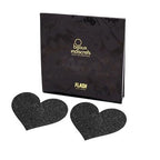 BIJOUX - INDISCRETS FLASH BLACK HEART NIPPLE CUTS - Amore24