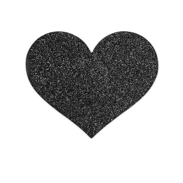 BIJOUX - INDISCRETS FLASH BLACK HEART NIPPLE CUTS - Amore24