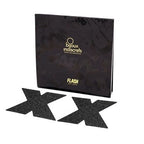 BIJOUX - INDISCRETS FLASH CROSS BLACK NIPPLE CAPS - Amore24