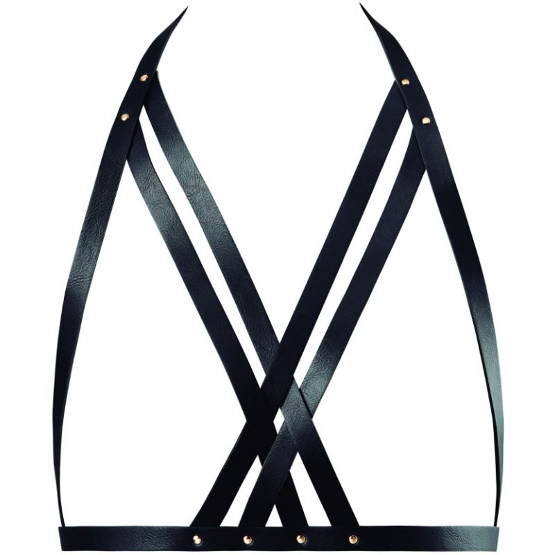 BIJOUX INDISCRETS MAZE - HALTER BRA HARNESS BLACK - Amore24