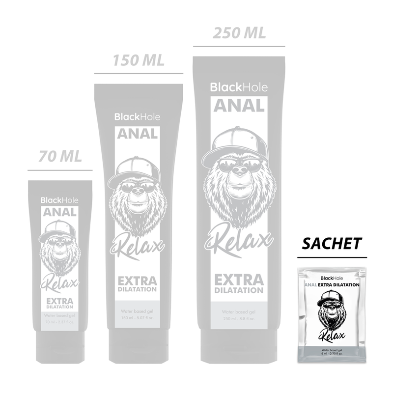 BLACK HOLE - WATER BASED GEL EXTRA DILATATION 6 ML SINGLE DOSE - Amore24