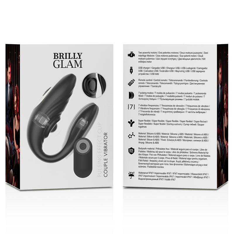 BRILLY GLAM - COUPLE PULSING & VIBRATING REMOTE CONTROL - Amore24
