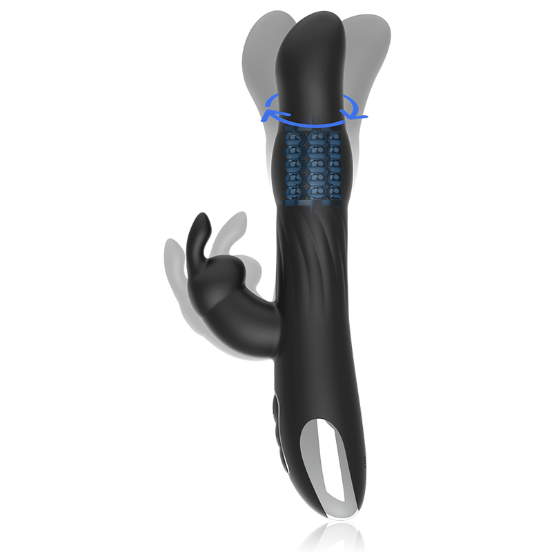 BRILLY GLAM- MOEBIUS RABBIT VIBRATOR & ROTATOR COMPATIBLE WITH WATCHME WIRELESS TECHNOLOGY - Amore24