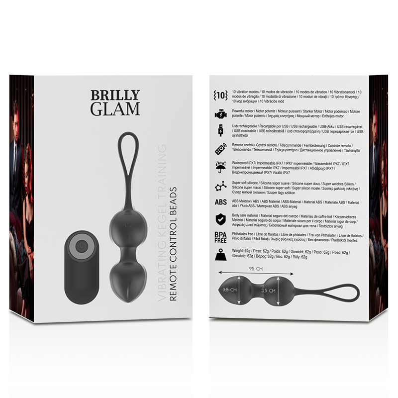 BRILLY GLAM - VIBRATING KEGEL BEADS REMOTE CONTROL - Amore24