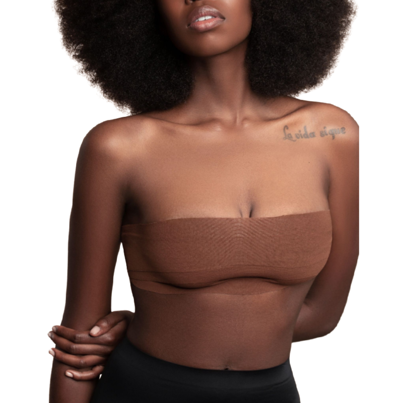 BYE-BRA - BODY TAPE 5 M X 6.5 CM + 3 PAIRS OF NIPPLE COVERS BROWN - Amore24
