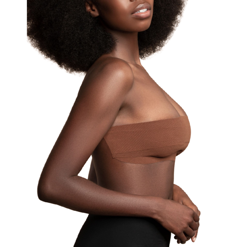 BYE-BRA - BODY TAPE 5 M X 6.5 CM + 3 PAIRS OF NIPPLE COVERS BROWN - Amore24
