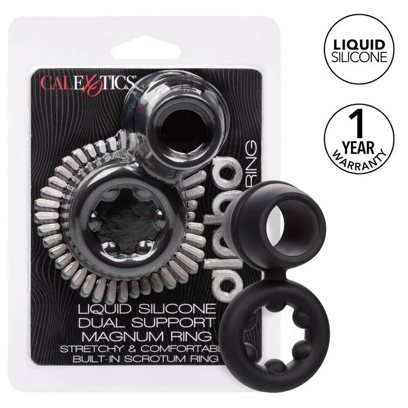 CALEXOTICS - ALPHA DUAL MAGNUM RING BLACK - Amore24