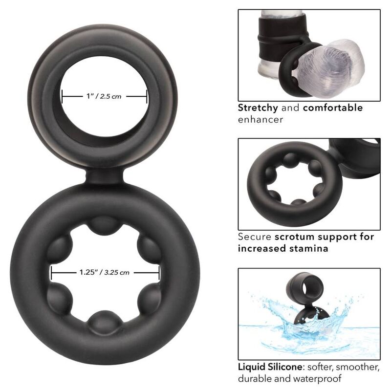 CALEXOTICS - ALPHA DUAL MAGNUM RING BLACK - Amore24