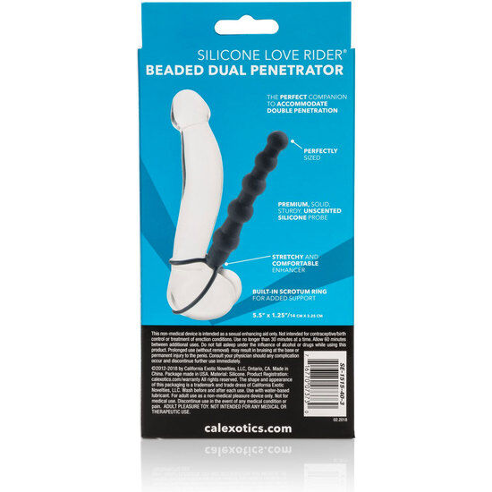 CALEXOTICS - BEADED DUAL PENETRATOR BLACK - Amore24