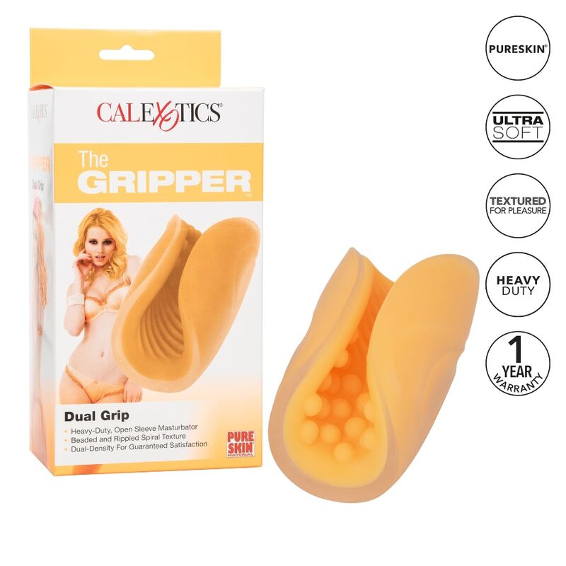 CALEXOTICS - BEADED GRIP MASTURBATOR ORANGE - Amore24