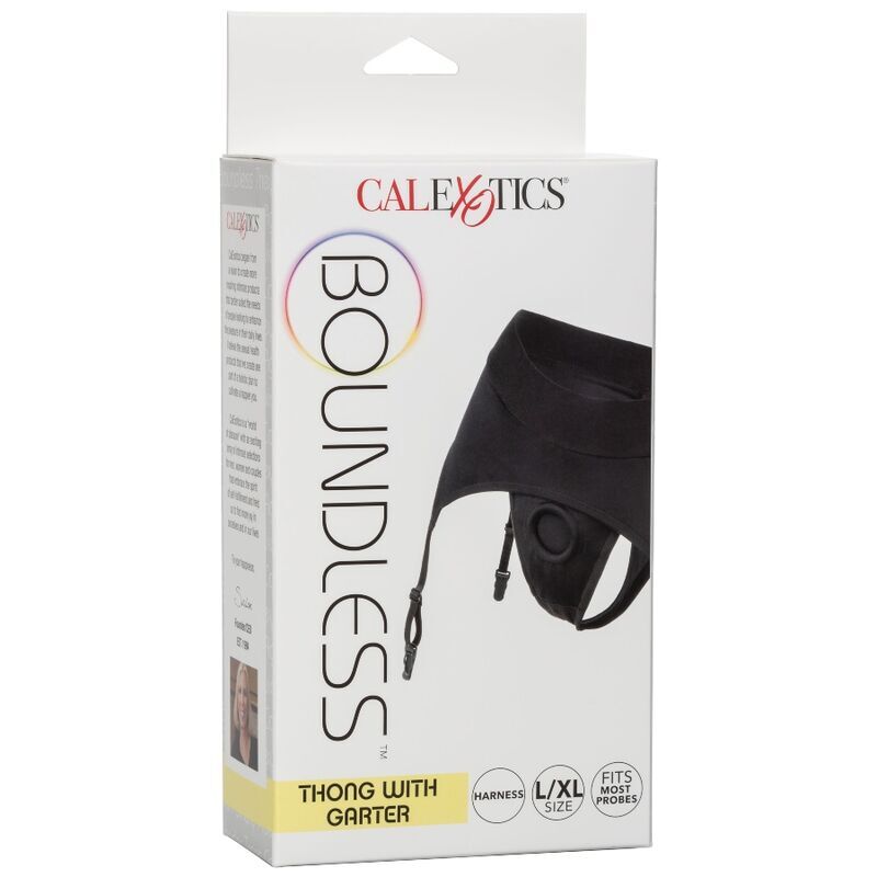 CALEXOTICS - BOUNDLESS THONG WITH GARTER L/XL - Amore24