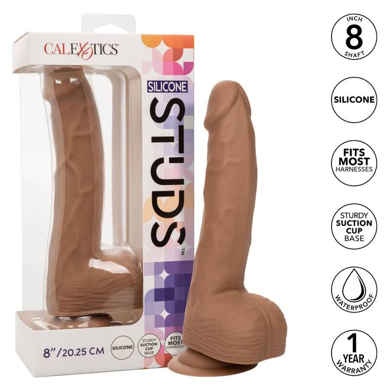 CALEXOTICS - SILICONE STUDS 20.32 CM BROWN - Amore24