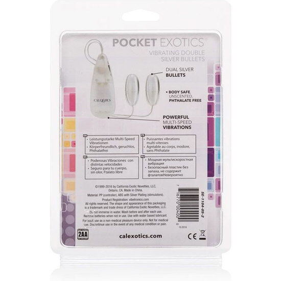 CALEXOTICS - VIBRATING BULLETS SILVER DUO - Amore24
