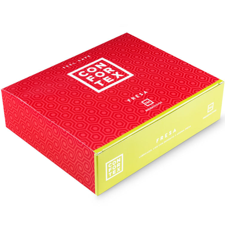 CONFORTEX - STRAWBERRY CONDOM 144 UNITS - Amore24