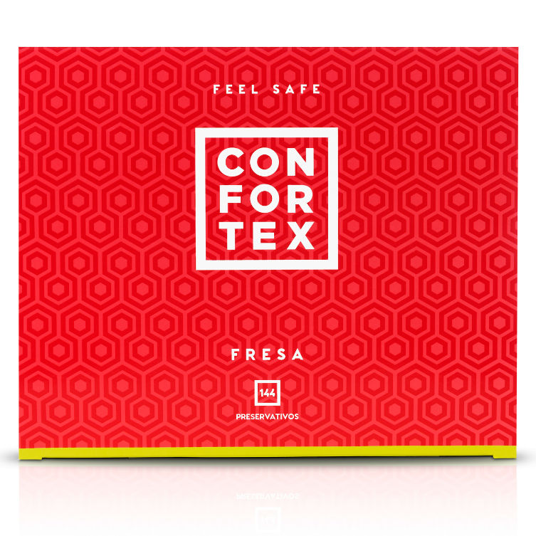 CONFORTEX - STRAWBERRY CONDOM 144 UNITS - Amore24