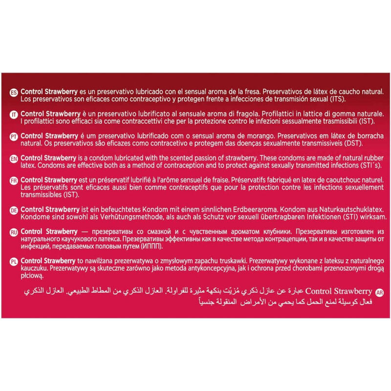CONTROL - ADAPTA STRAWBERRY CONDOMS 144 UNITS - Amore24