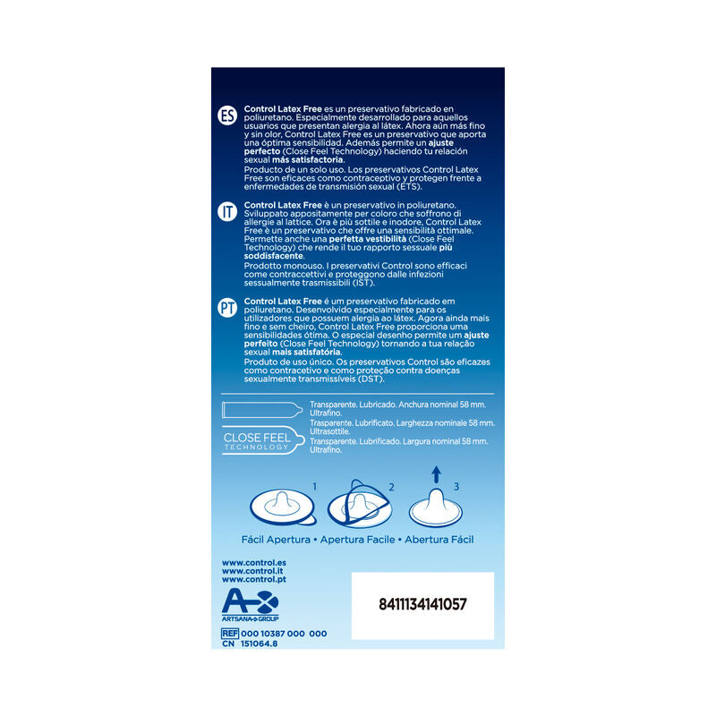 CONTROL - FREE SIN LATEX CONDOMS 5 UNITS - Amore24