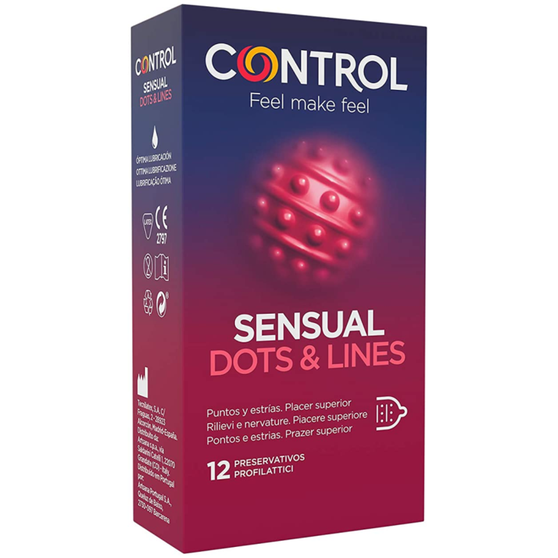 CONTROL - SENSUAL DOTS & LINES POINTS AND STRETCH MARKS 12 UNITS - Amore24