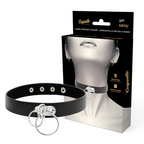 COQUETTE CHIC DESIRE - DOUBLE RING VEGAN LEATHER CHOKER - Amore24