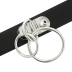 COQUETTE CHIC DESIRE - DOUBLE RING VEGAN LEATHER CHOKER - Amore24