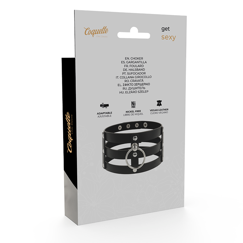 COQUETTE CHIC DESIRE - FETISH STYLE VEGAN LEATHER CHOKER - Amore24
