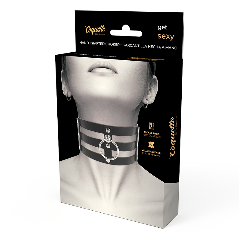 COQUETTE CHIC DESIRE - FETISH STYLE VEGAN LEATHER CHOKER - Amore24