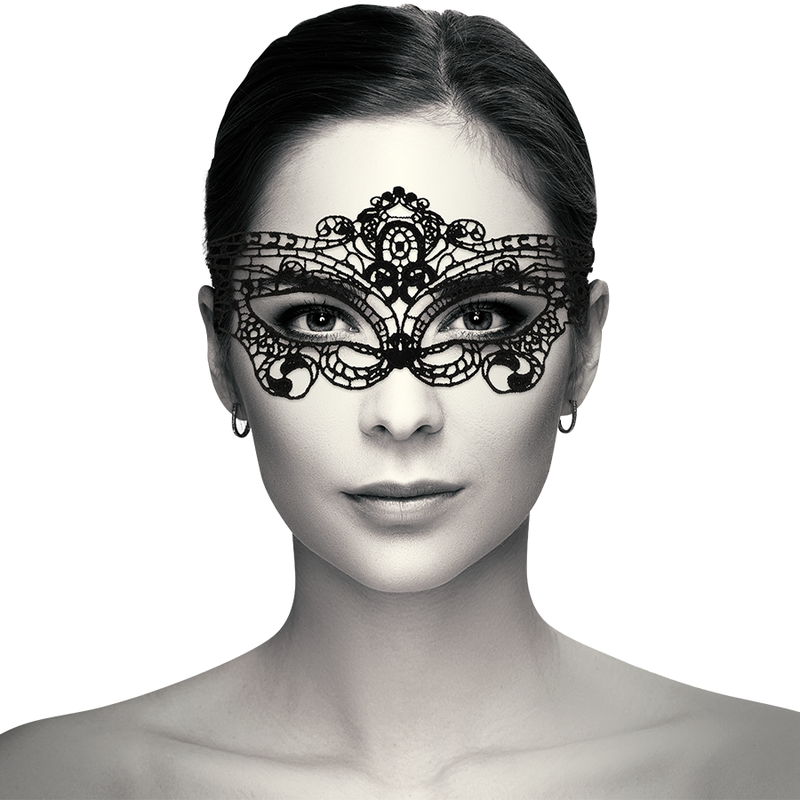 COQUETTE CHIC DESIRE - LACE MASK BLACK - Amore24