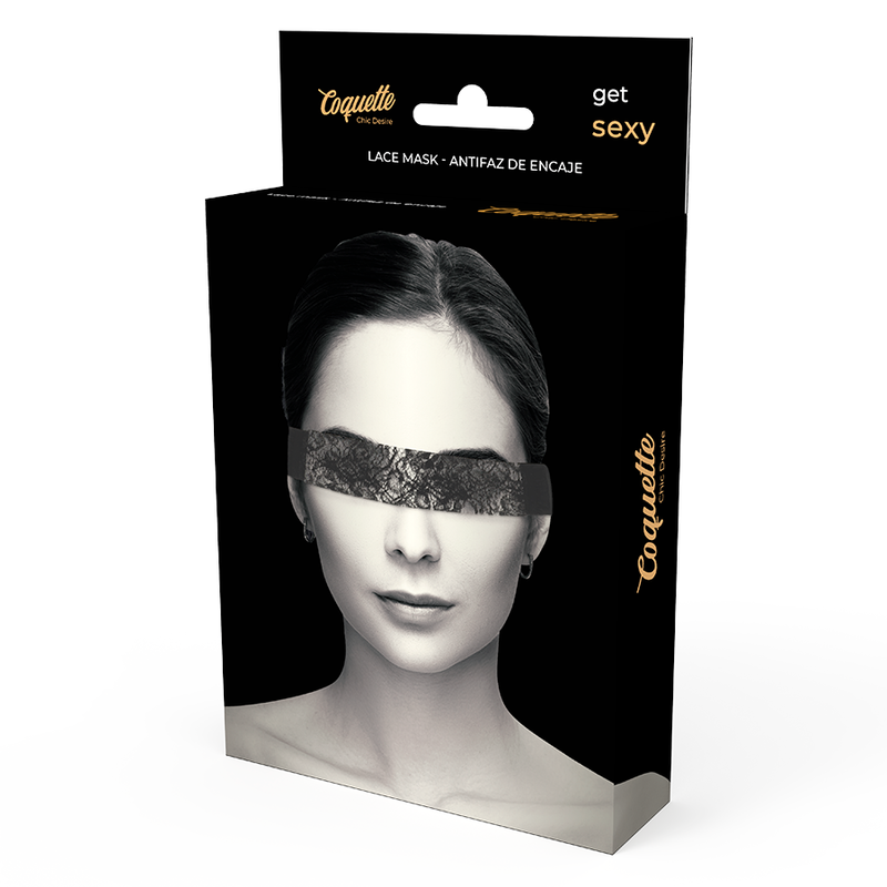 COQUETTE CHIC DESIRE - LACE MASK BLACK - Amore24