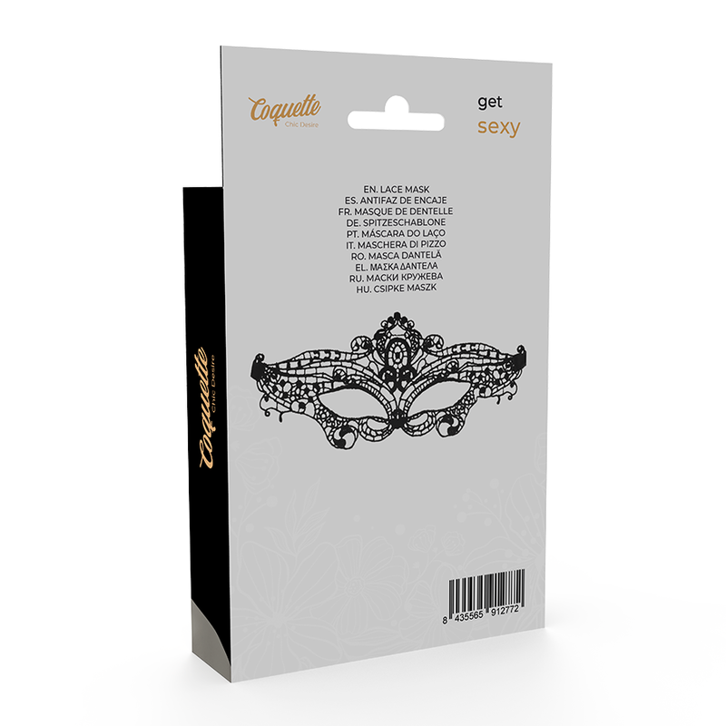 COQUETTE CHIC DESIRE - LACE MASK BLACK - Amore24