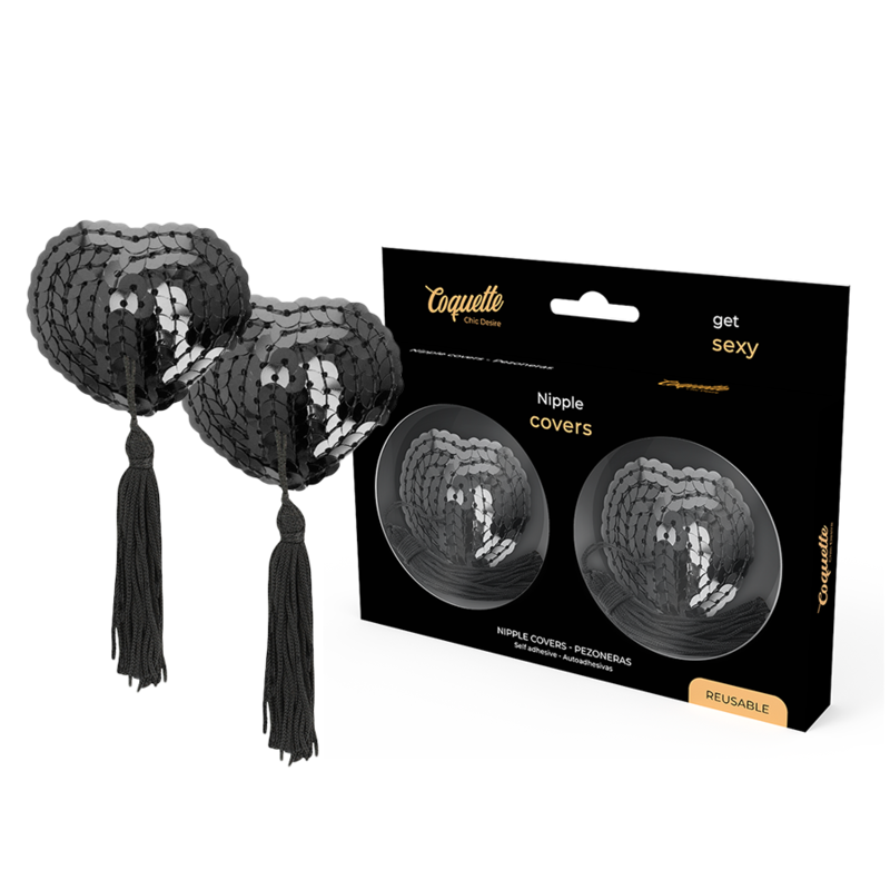COQUETTE CHIC DESIRE - NIPPLE COVERS BLACK - Amore24