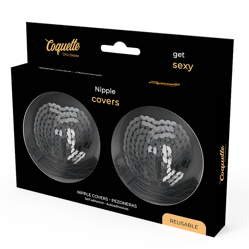 COQUETTE CHIC DESIRE - NIPPLE COVERS BLACK - Amore24