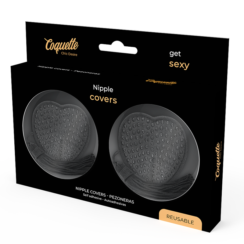 COQUETTE CHIC DESIRE - NIPPLE COVERS BLACK - Amore24