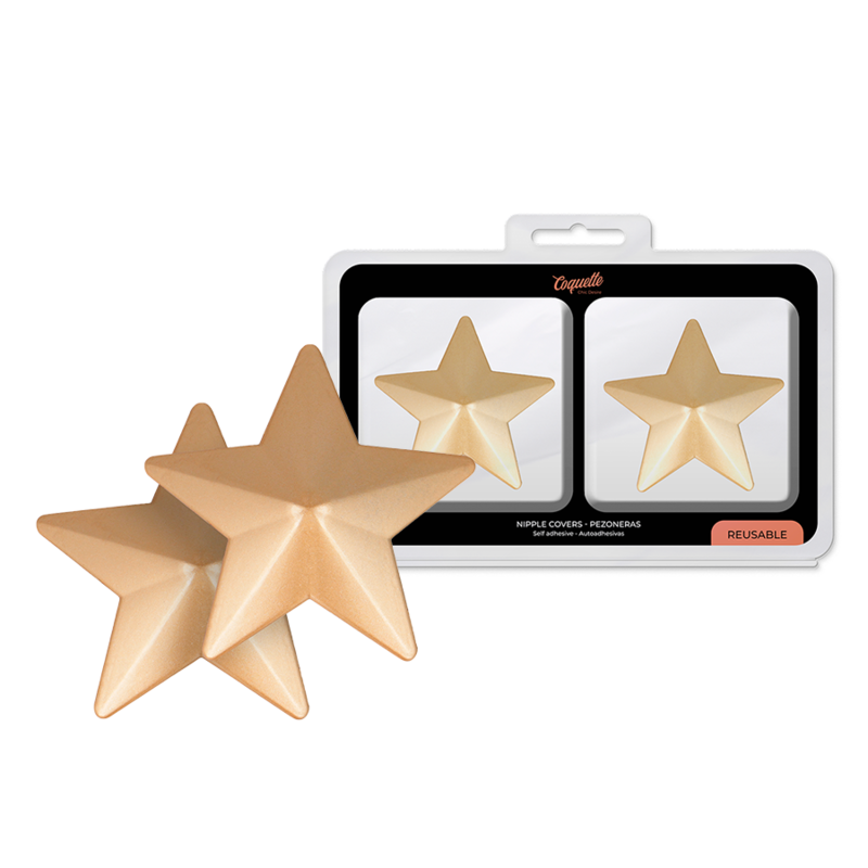 COQUETTE CHIC DESIRE - NIPPLE COVERS GOLDEN STARS - Amore24