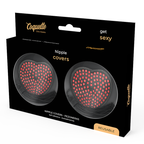 COQUETTE CHIC DESIRE - NIPPLE COVERS HEART BLACK / RED - Amore24