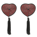 COQUETTE CHIC DESIRE - NIPPLE COVERS HEART BLACK / RED - Amore24