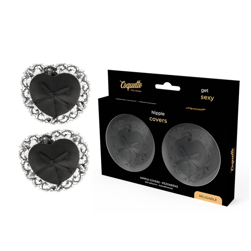 COQUETTE CHIC DESIRE - NIPPLE COVERS LACE BLACK - Amore24