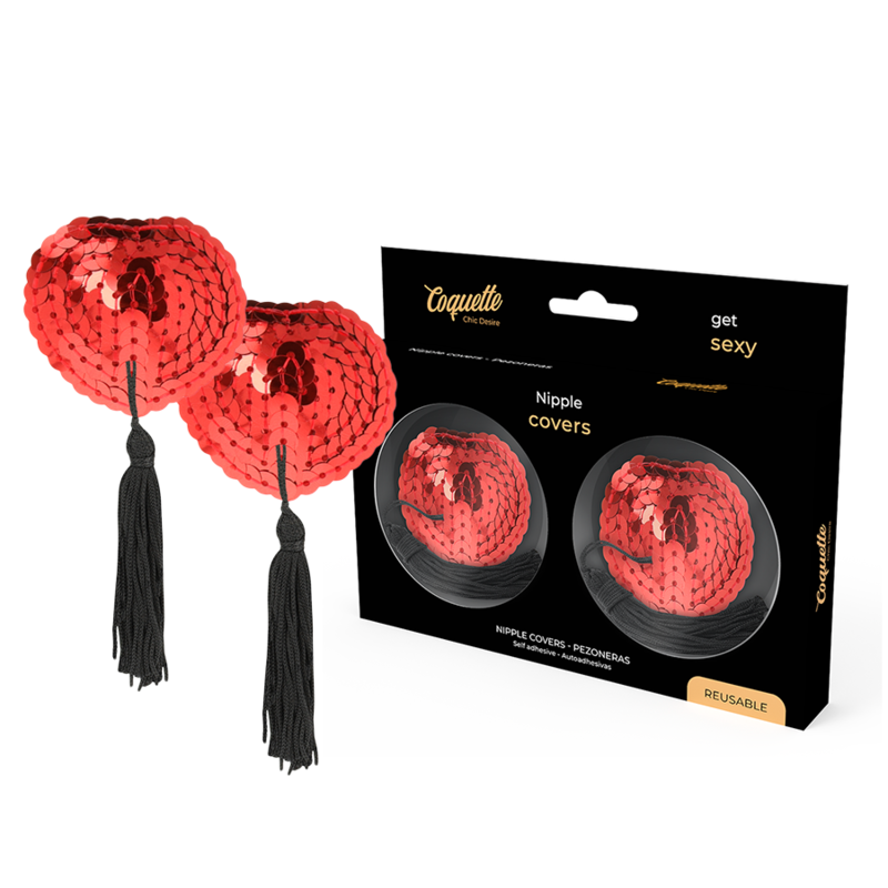 COQUETTE CHIC DESIRE - NIPPLE COVERS RED - Amore24