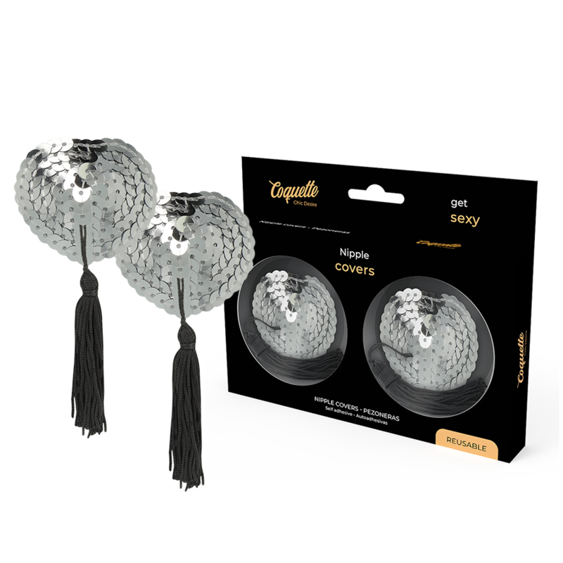 COQUETTE CHIC DESIRE - NIPPLE COVERS SILVER - Amore24
