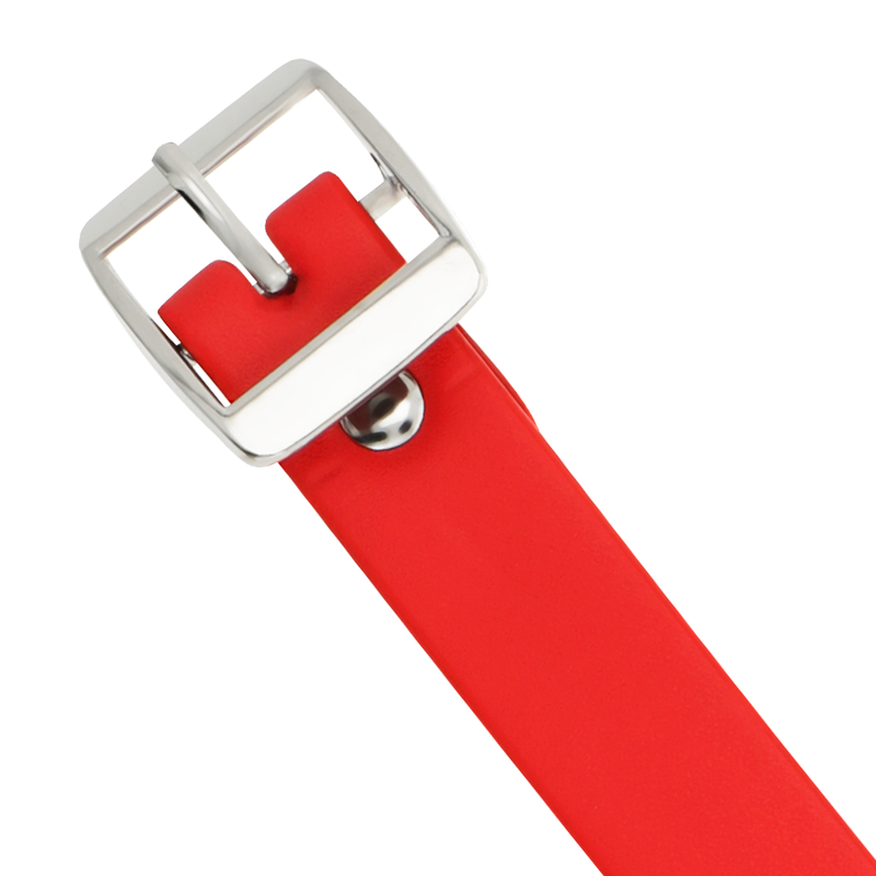COQUETTE CHIC DESIRE - RED VEGAN LEATHER NECKLACE WOMAN FETISH ACCESSORY - Amore24