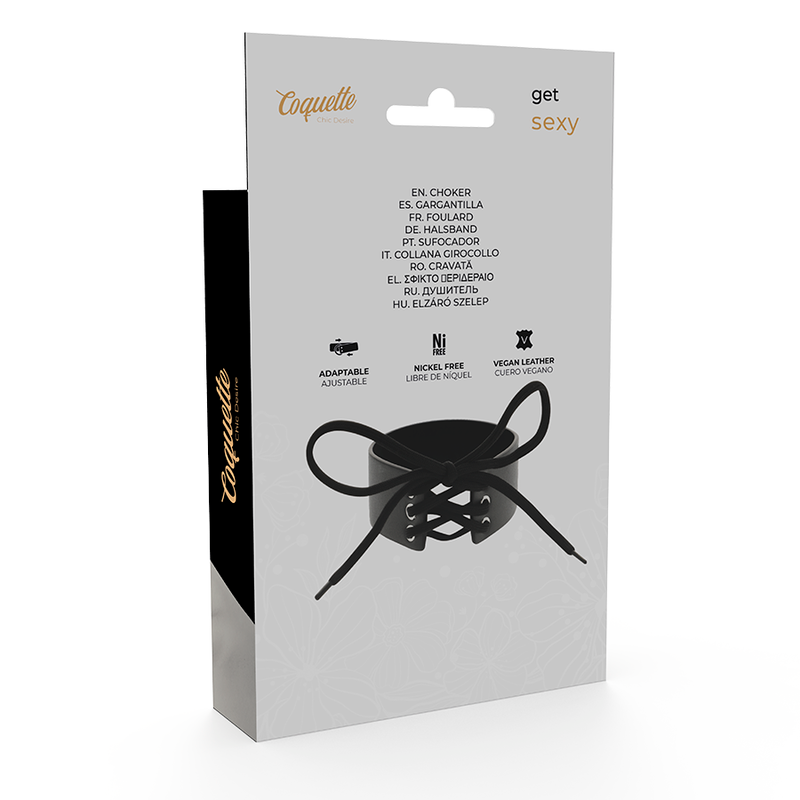 COQUETTE CHIC DESIRE - VEGAN LEATHER CHOKER - Amore24