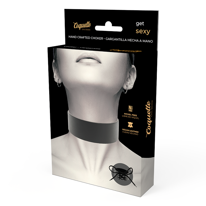 COQUETTE CHIC DESIRE - VEGAN LEATHER CHOKER - Amore24