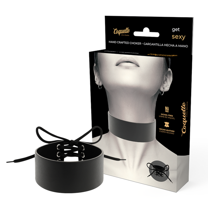 COQUETTE CHIC DESIRE - VEGAN LEATHER CHOKER - Amore24