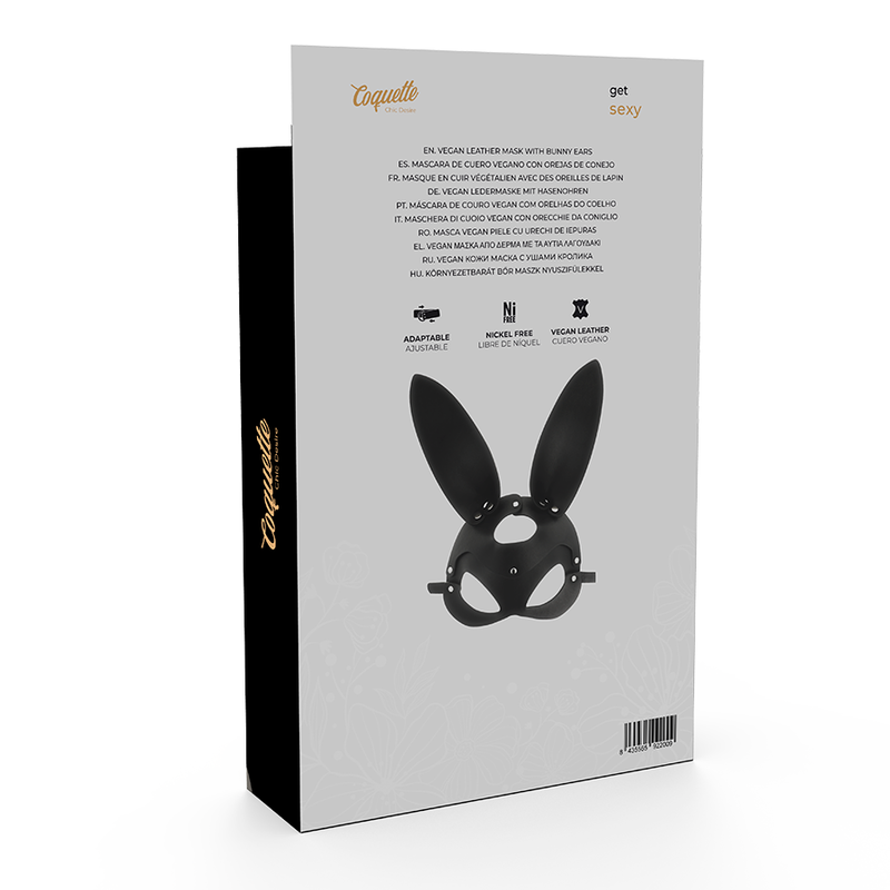 COQUETTE CHIC DESIRE - VEGAN LEATHER MASK WITH BUNNY EARS - Amore24