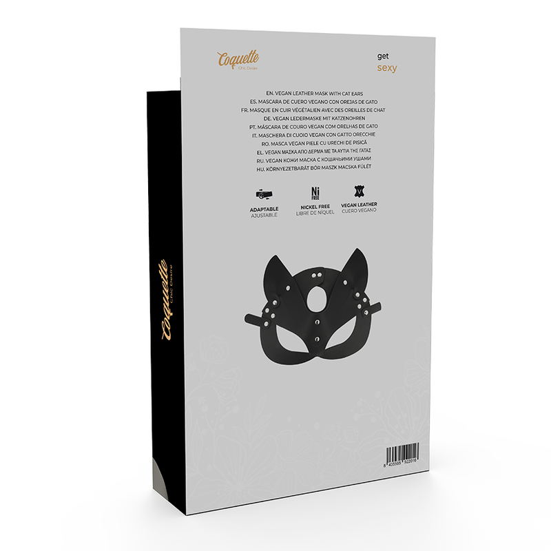 COQUETTE CHIC DESIRE - VEGAN LEATHER MASK WITH BUNNY EARS - Amore24