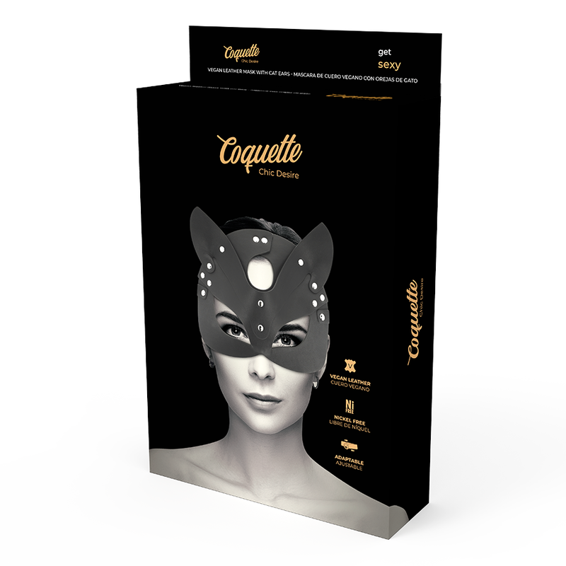 COQUETTE CHIC DESIRE - VEGAN LEATHER MASK WITH BUNNY EARS - Amore24