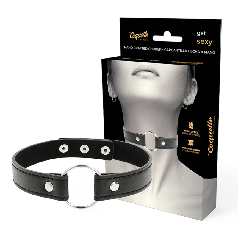 COQUETTE CHIC DESIRE - VEGAN LEATHER NECKLACE WOMAN ACCESSORY - Amore24