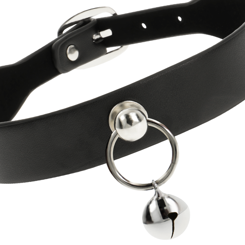 COQUETTE CHIC DESIRE - VEGAN LEATHER NECKLACE WOMAN ACCESSORY RATTLE/HOOP - Amore24