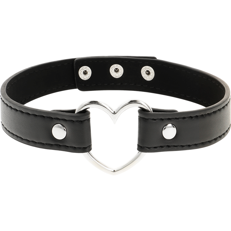COQUETTE CHIC DESIRE - VEGAN LEATHER NECKLACE WOMAN HEART ACCESSORY - Amore24