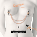 COQUETTE CHIC DESIRE - FANTASY METAL NIPPLE CLIPS WITH CHAIN - Amore24